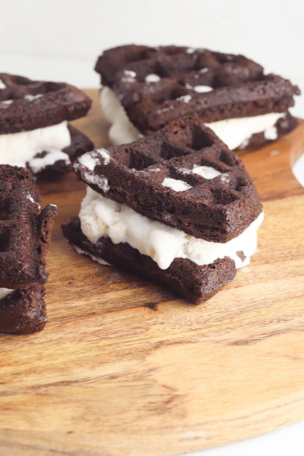 Waffle Brownie Ice cream sandwhich feature image