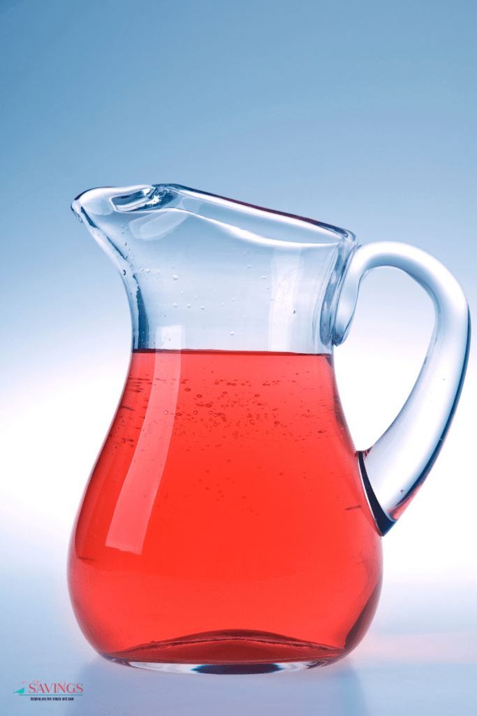 kool aid drink in clear glass pitcher