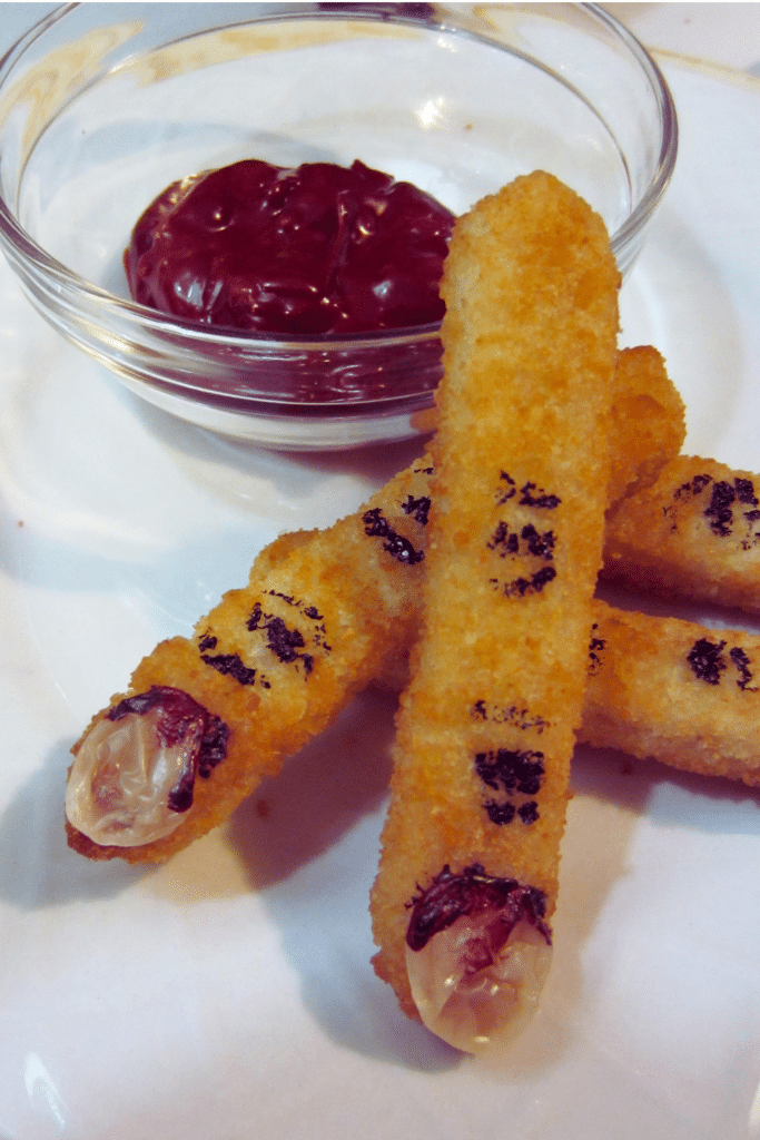 Creepy Fish fingers for Halloween Halloween dinner idea