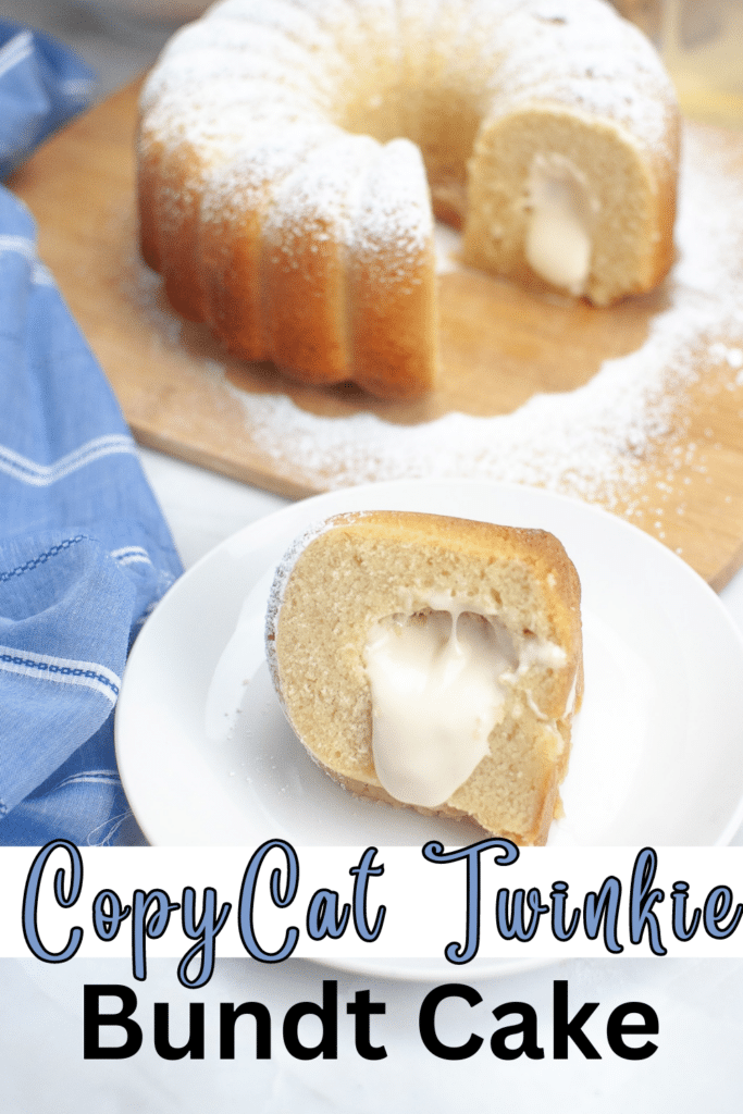 CopyCat Twinkie Bundt Cake Recipe spoonful of cake