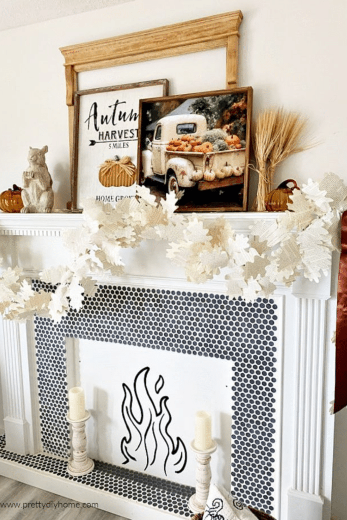 Paper leaf garland upcycled book idea