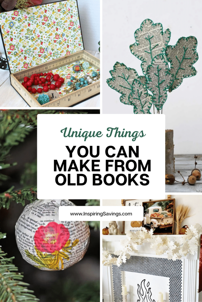 Unique Things to make from old books Inspiring Savings