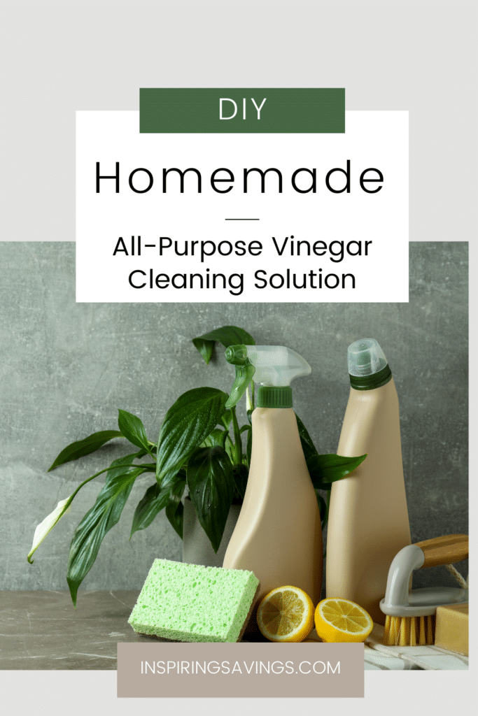 Homemade all purpose Vinegar Cleaning Solution Spray